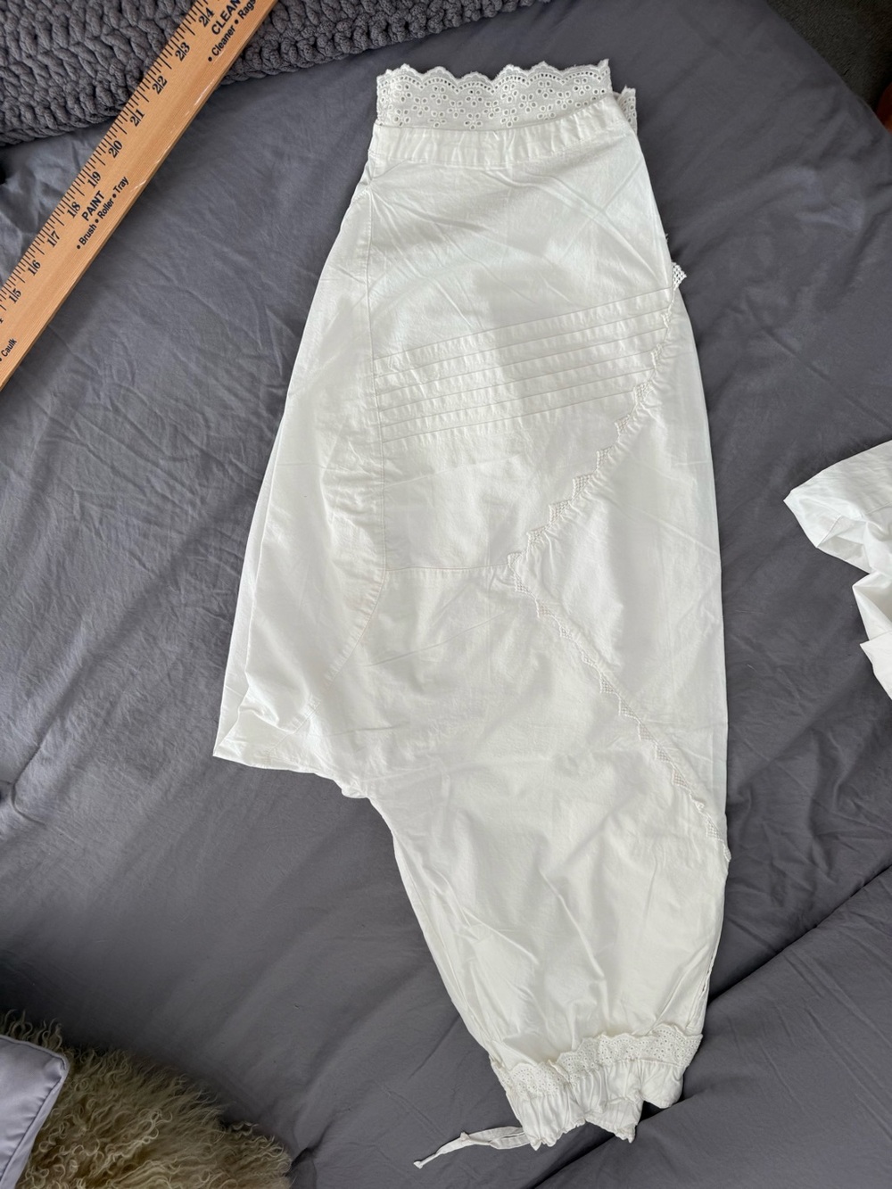 Free People  cotton beige  Lightweight Top & Shorts lace - Picture 7 of 10